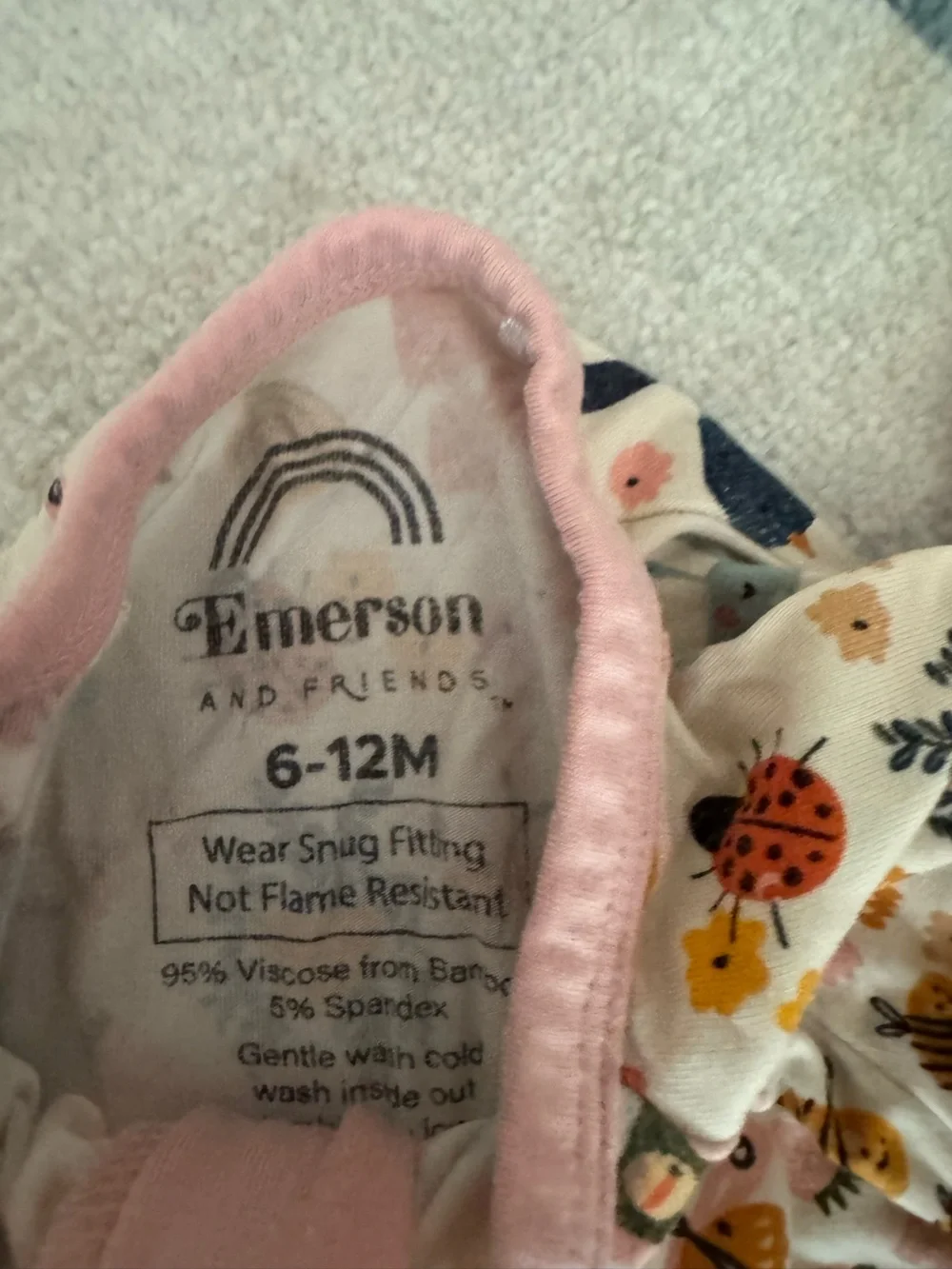 Two-Piece Sleep Set in Rose and Floral